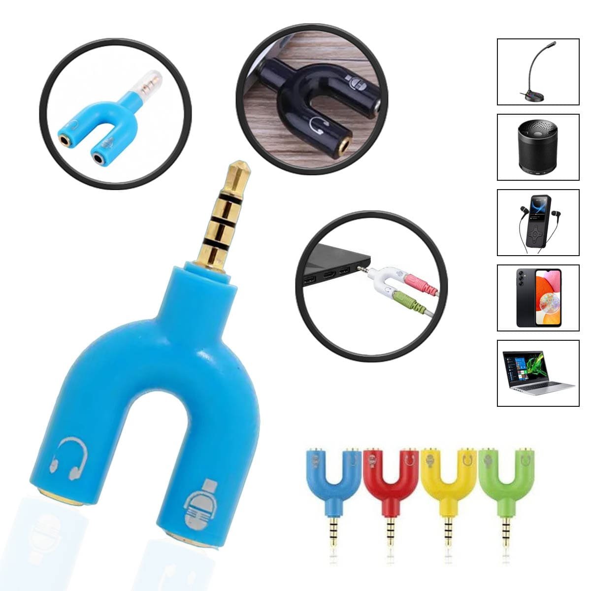 Adaptador Splitter P2 para P3 para Headset e Microfone - EEC Shops