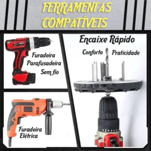 Texto Alternativo: Gabarita Corte Perfect Stell® - Perfurador Ajustável 45-130mm